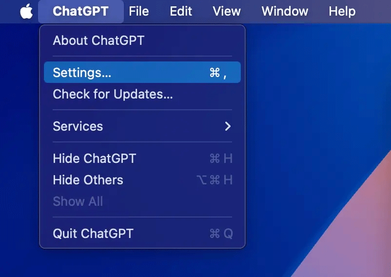 Install ChatGPT on Mac