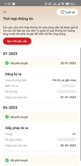 Chọn tích hợp GPLX vào VNeID