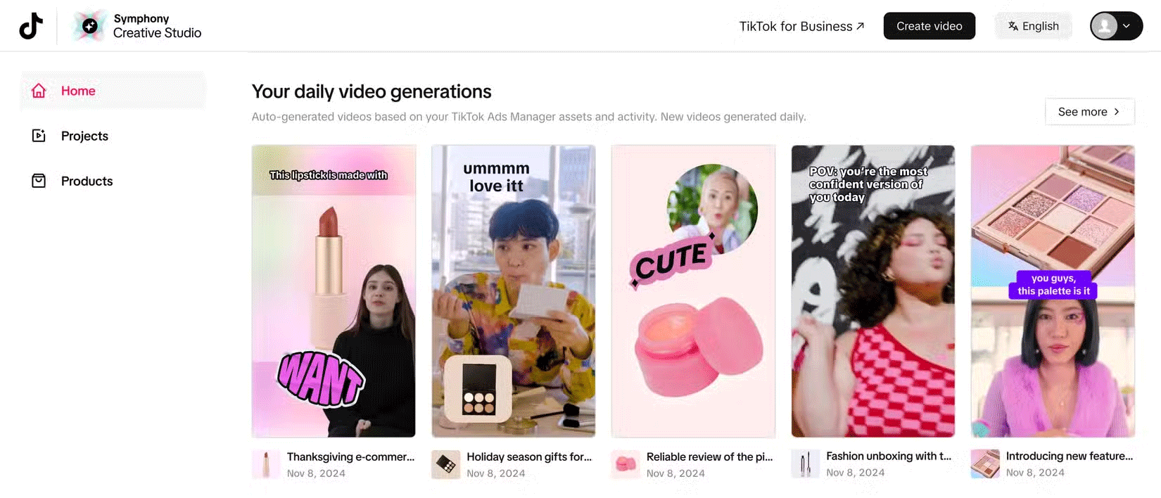 Tạo video AI hàng ngày trên TikTok dành cho doanh nghiệp