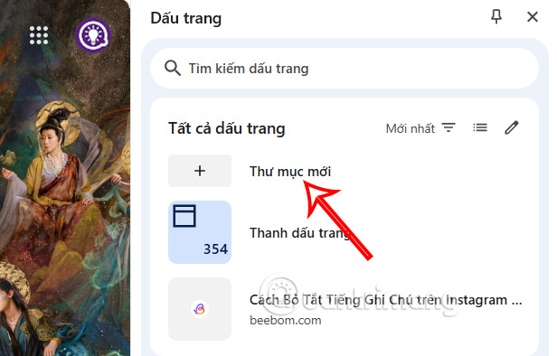 Thư mục bookmark trên Chrome 