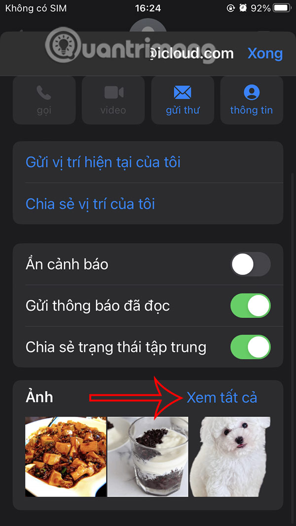 Xem ảnh gửi trong iMessage iPhone