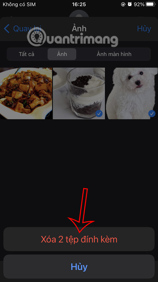 Xóa ảnh gửi trong tin nhắn iMessage iPhone