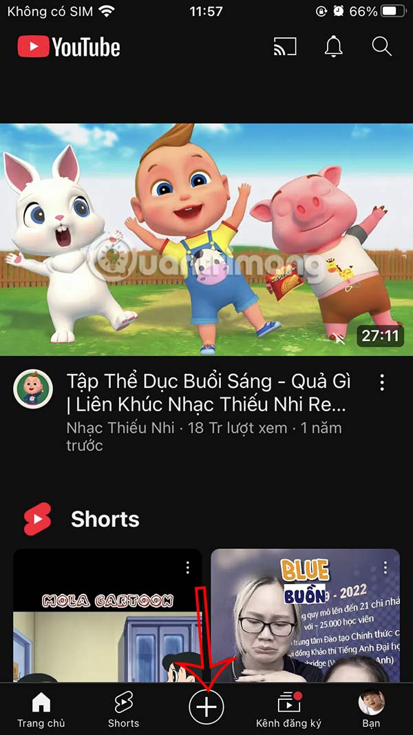 Giao diện YouTube