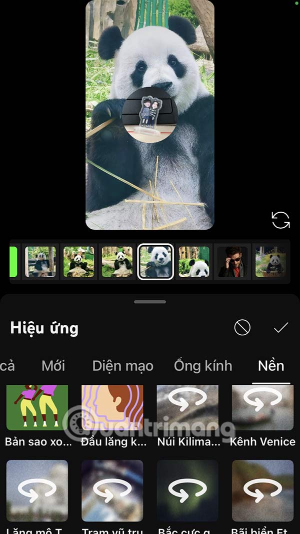 Chọn nền cho video YouTube Shorts