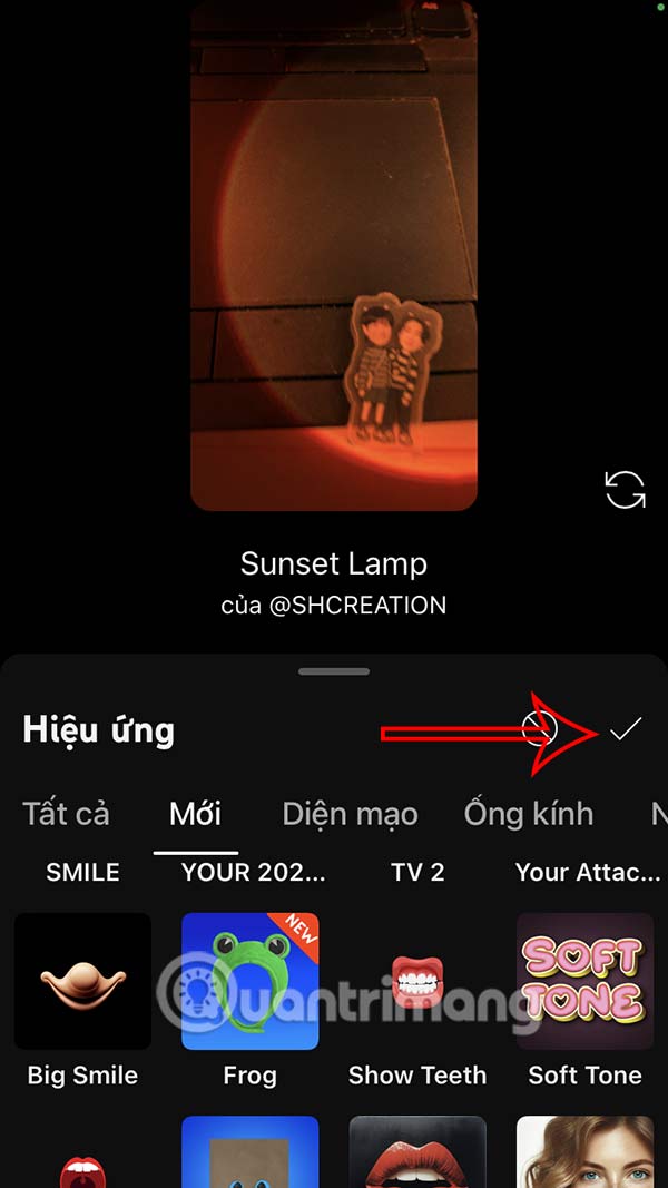 Lưu hiệu ứng YouTube Shorts
