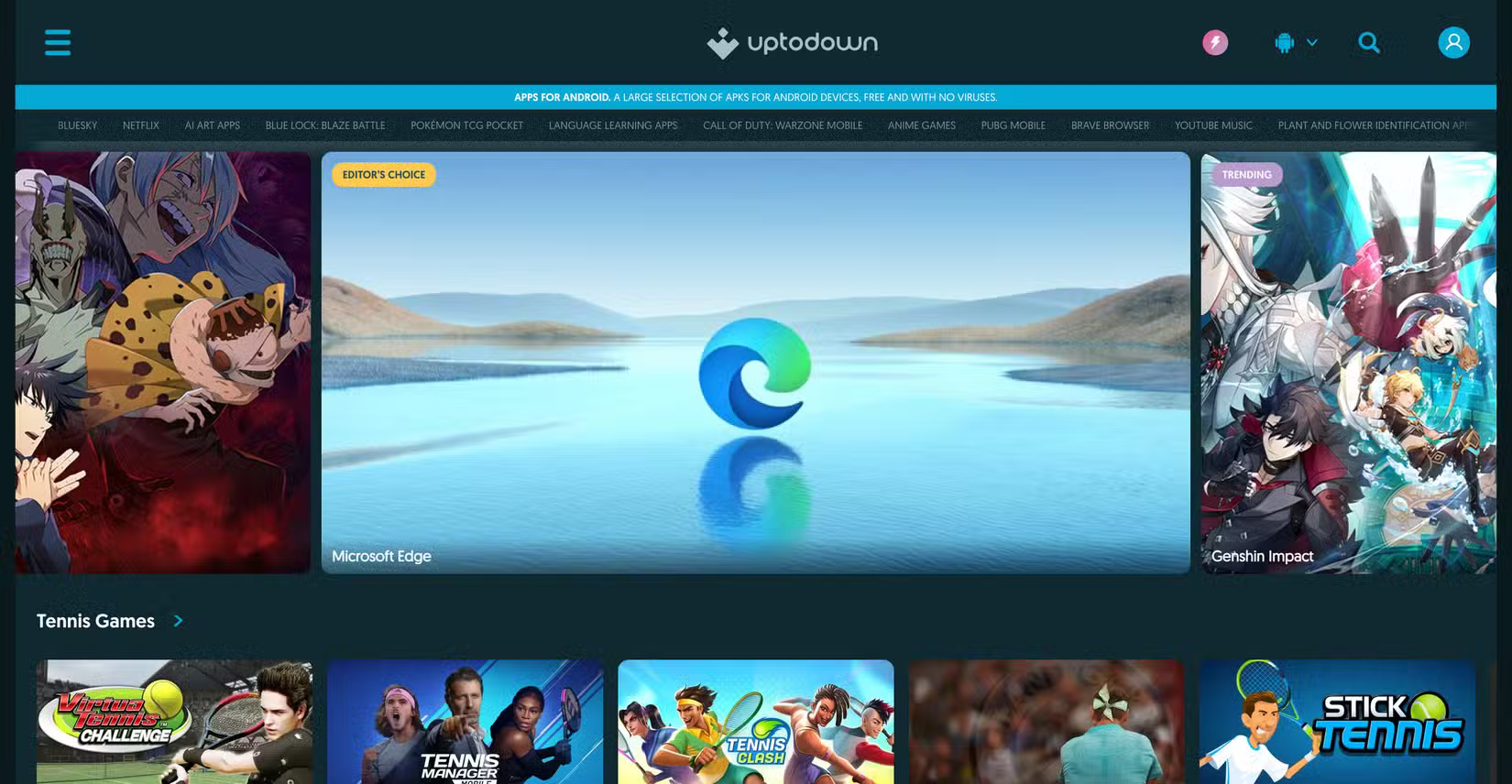 Trang web tải xuống ứng dụng Uptodown