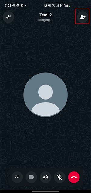 Thêm người gọi thoại WhatsApp