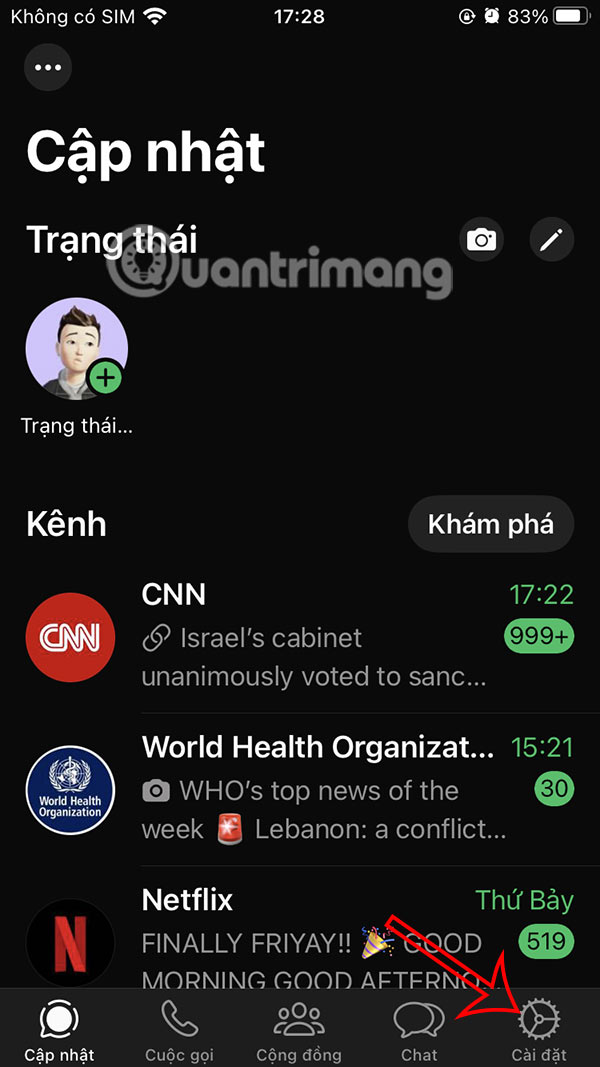Cài đặt WhatsApp