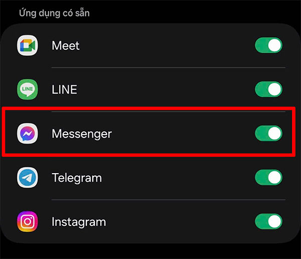 Dịch cuộc gọi Messenger trên Samsung
