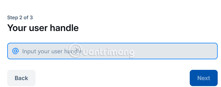 Điền tên tài khoản Bluesky trên máy tính