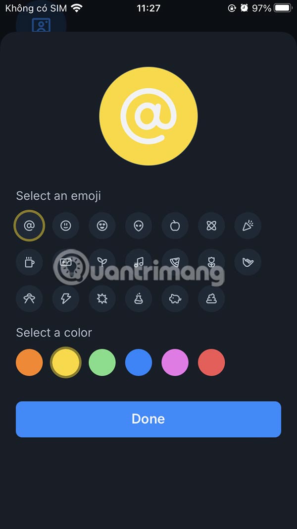 Chọn emoji