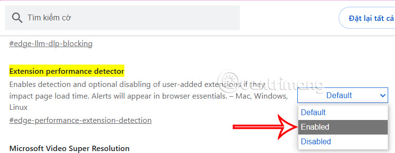Kích hoạt Extension Performance Detector trong Edge