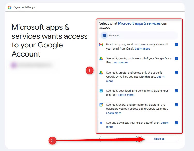 Thêm Gmail vào Outlook
