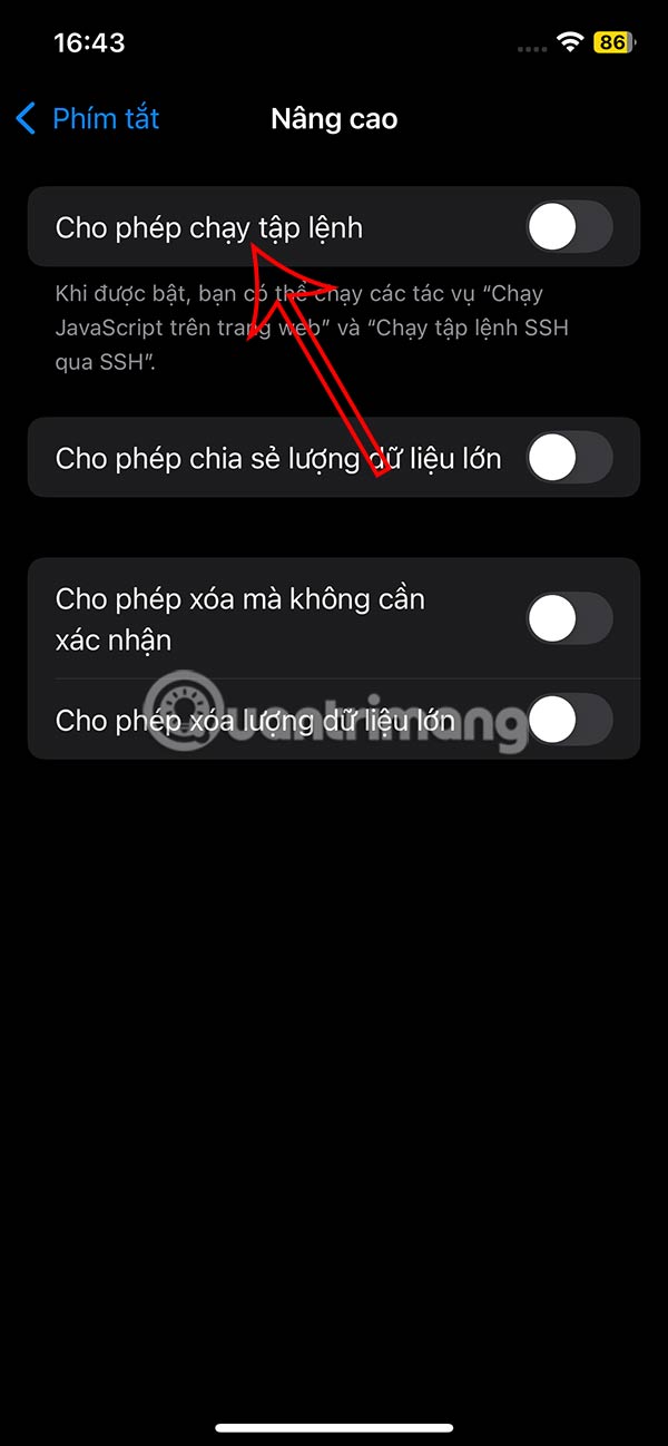 Chạy tệp lệnh 