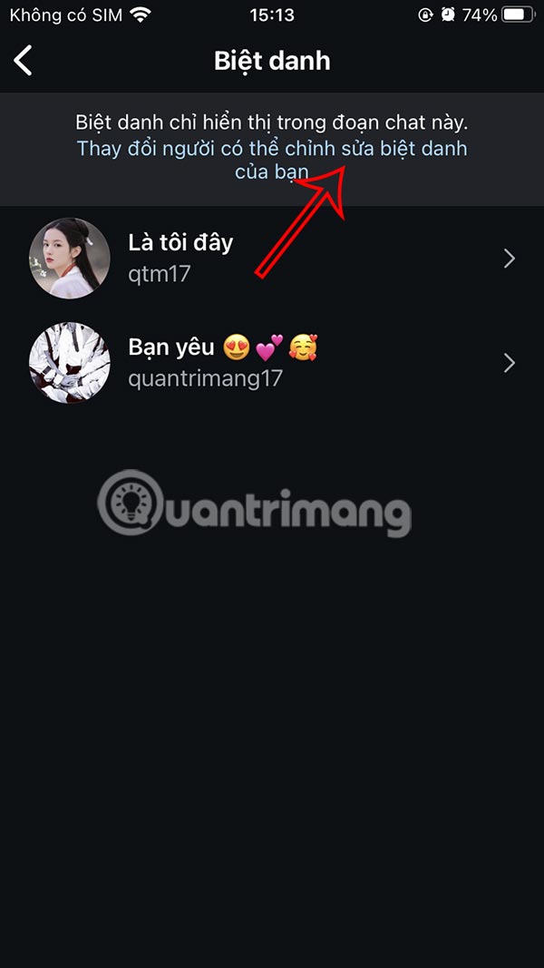 Chỉnh quyền đổi biệt danh Instagram