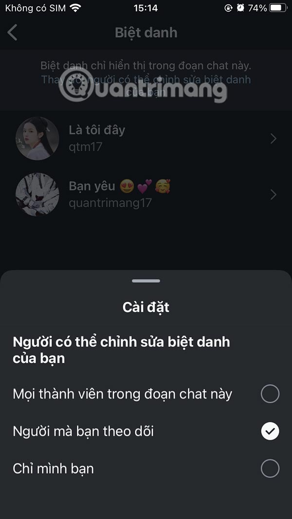 Đối tượng đổi biệt danh Instagram