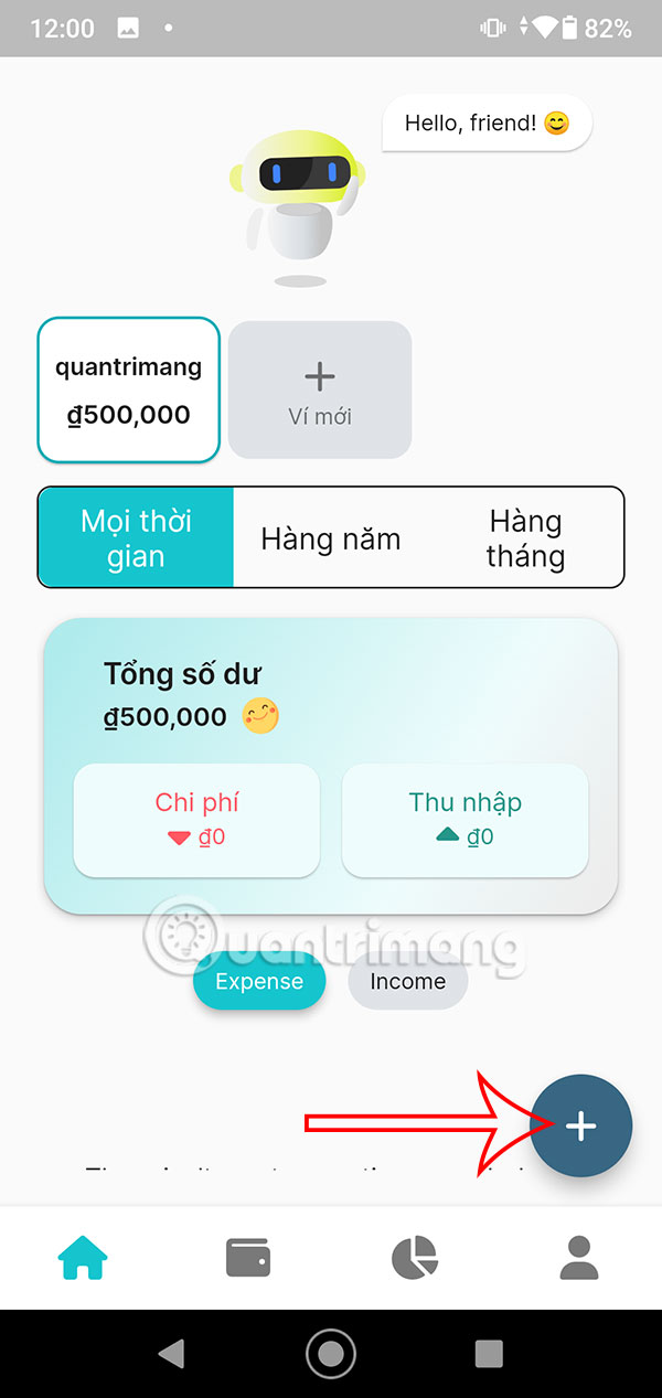 Giao diện Rolly: AI Money Tracker