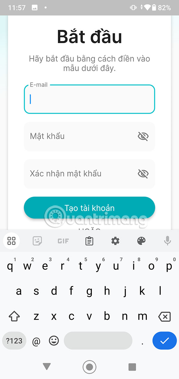 Nhập thông tin đăng ký
