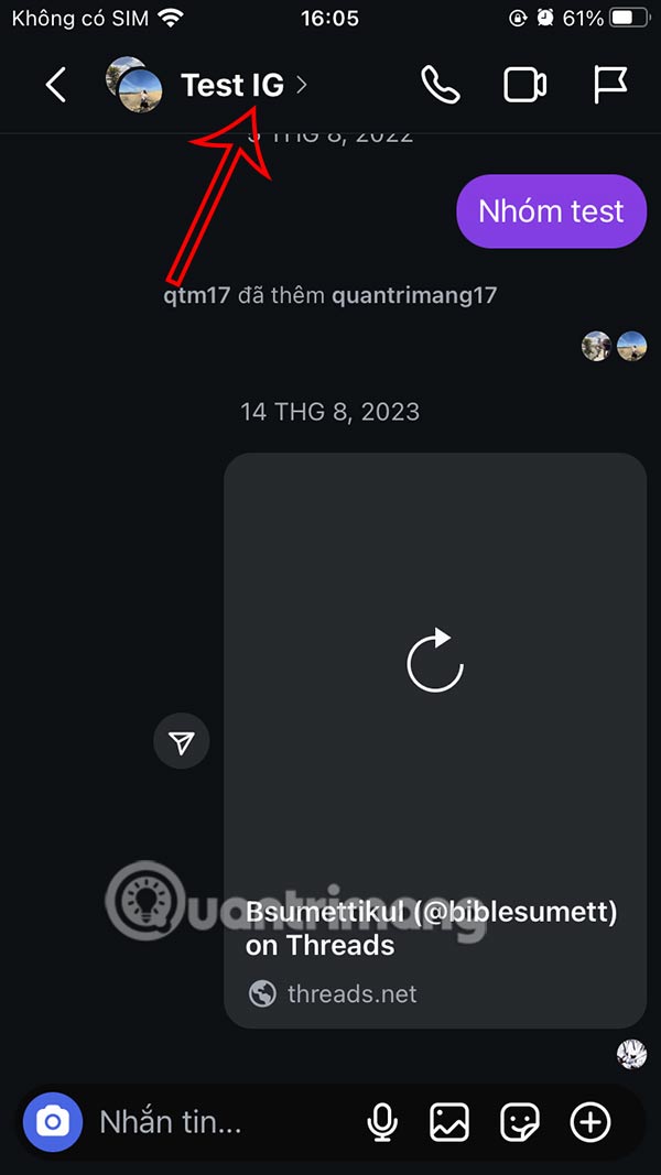 Nhóm chat Instagram