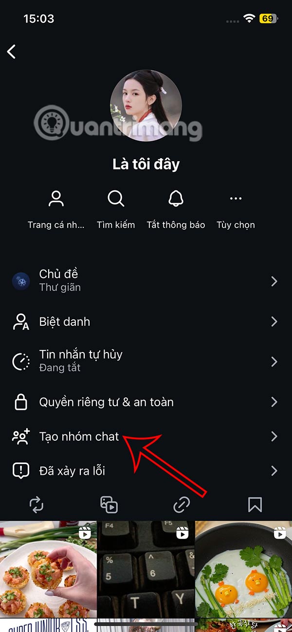 Tạo nhóm chat Instagram