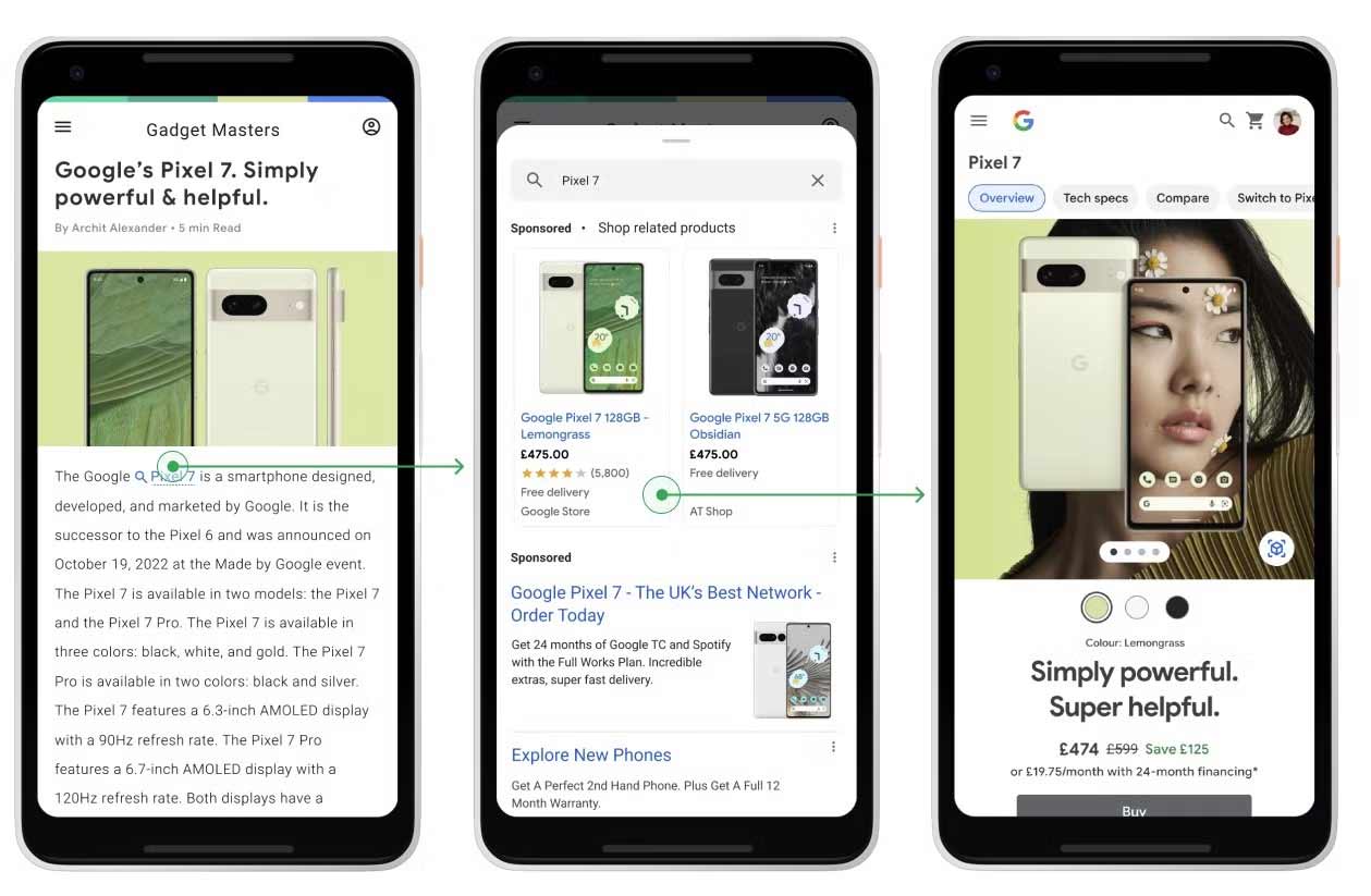 Liên kết trang web trên Google iPhone