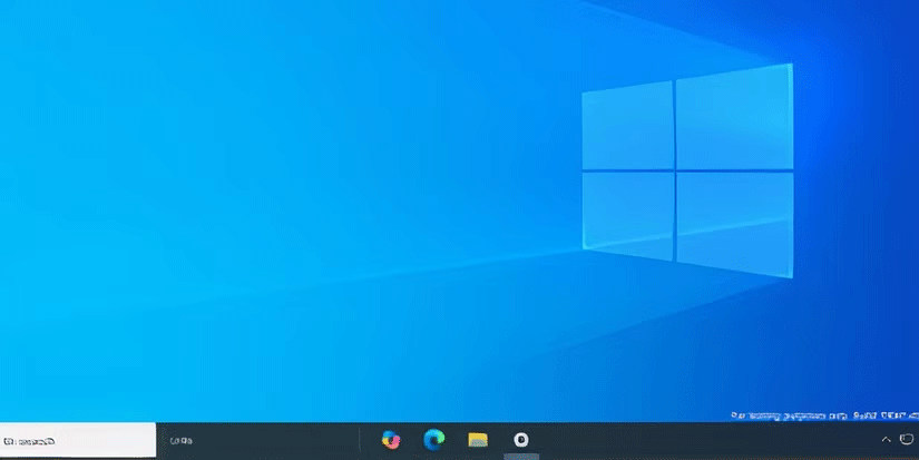 Taskbar Windows 10 với các biểu tượng ứng dụng được căn giữa