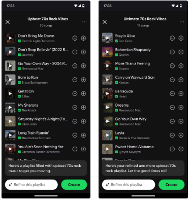 Công cụ AI Playlist của Spotify tinh chỉnh danh sách phát sau một prompt bổ sung