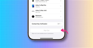 Cách fix lỗi nút Đăng xuất Apple ID bị xám