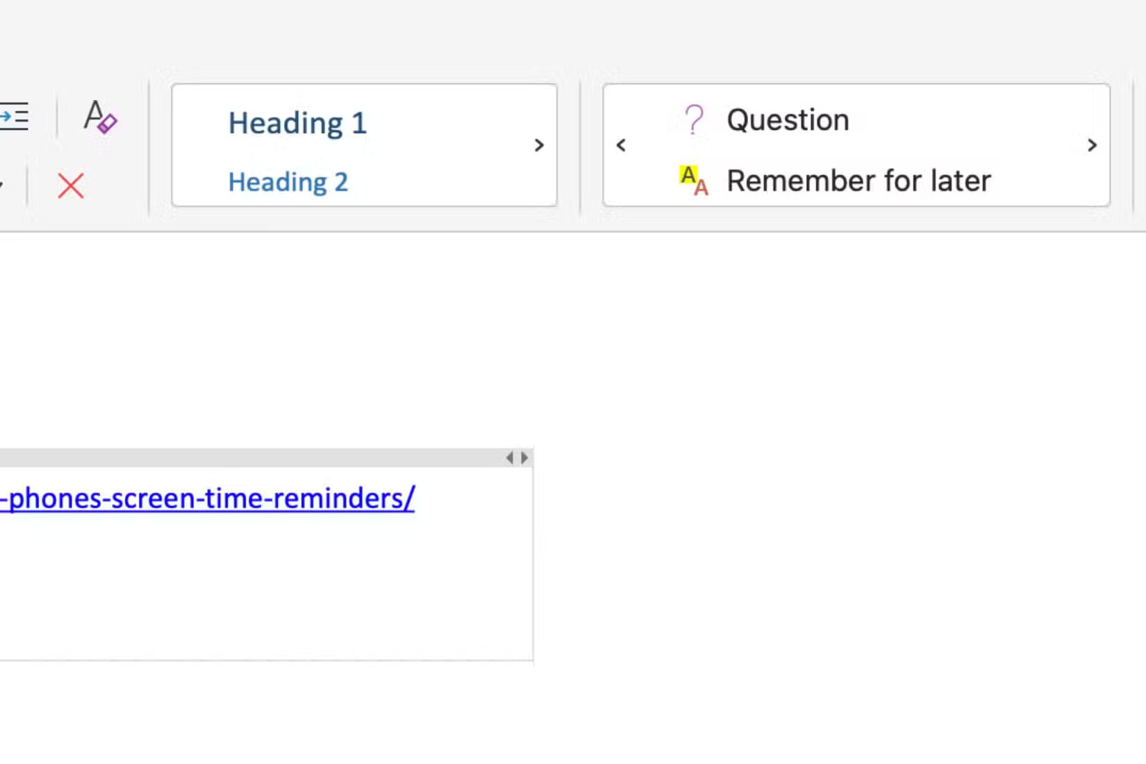 Chọn Remember for Later trong ứng dụng OneNote