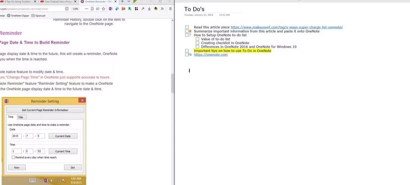 Thiết lập lời nhắc trong OneNote