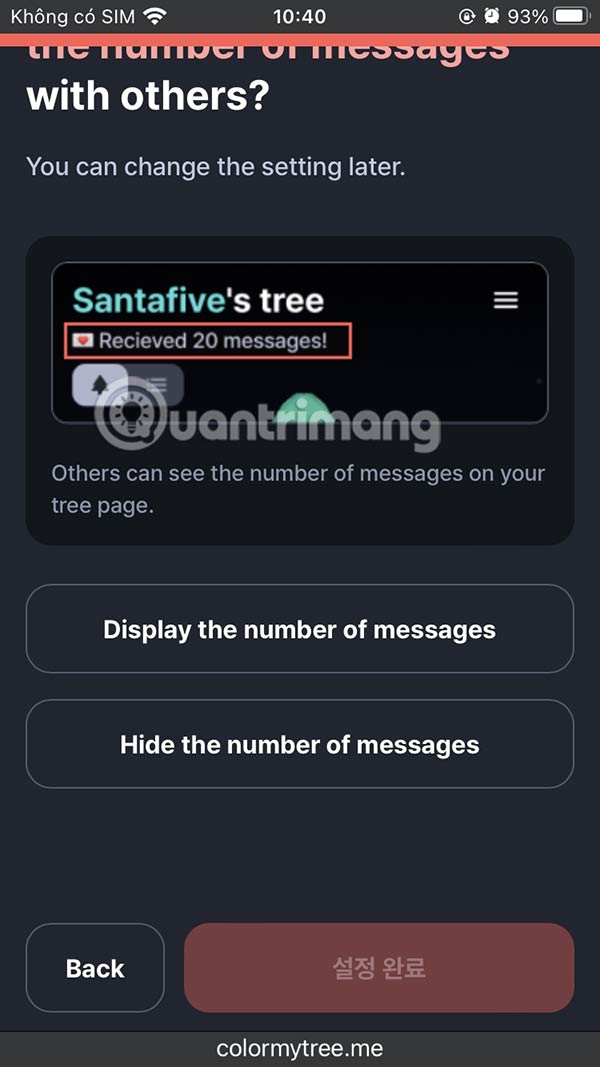 Show the number of Christmas wishes