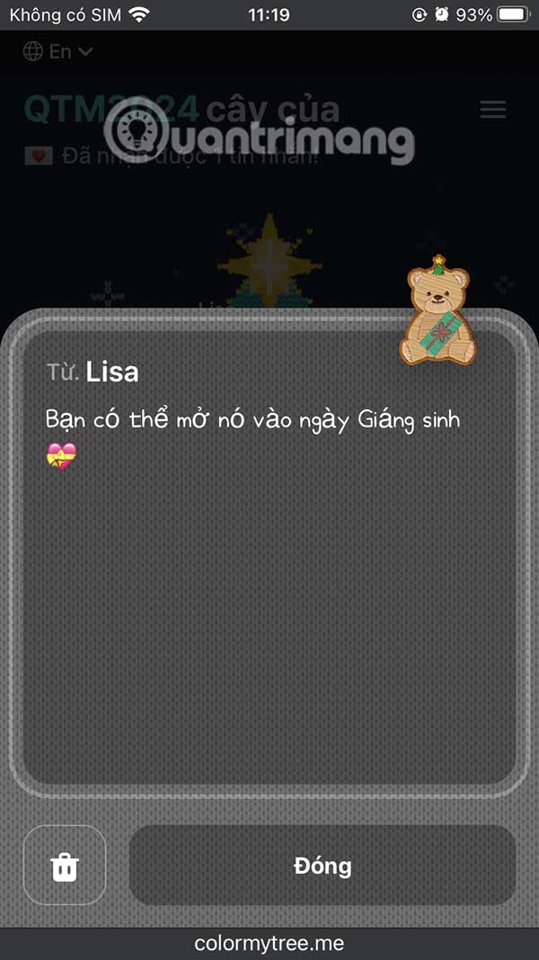 See the content of the greeting