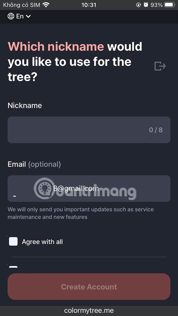 Enter a nickname