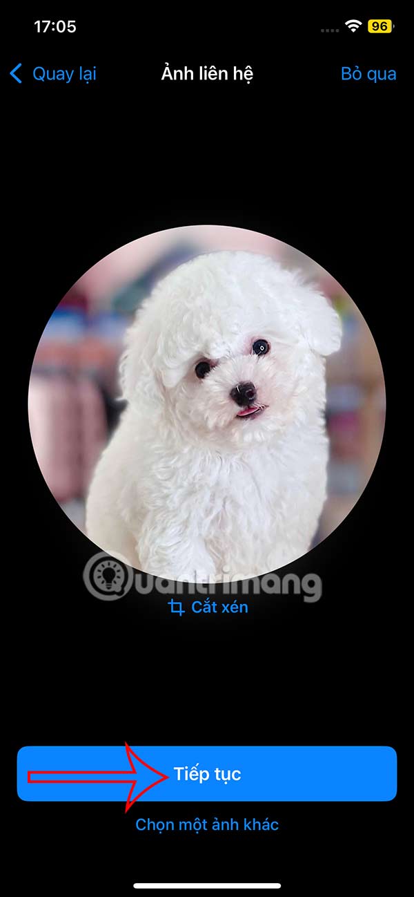 Ảnh liên hệ toàn màn hình iPhone