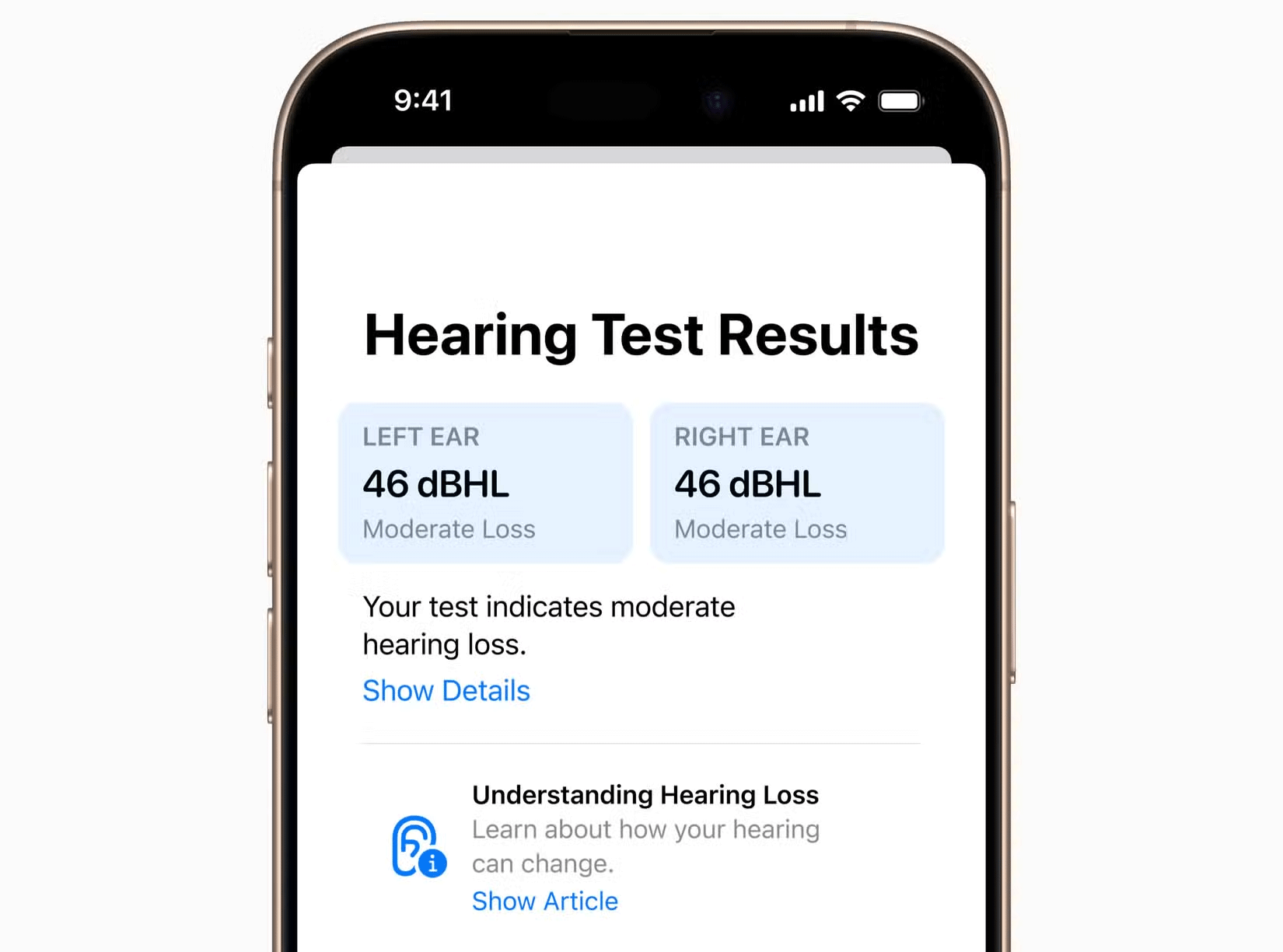 Kết quả kiểm tra thính lực AirPods Pro xuất hiện trên iPhone