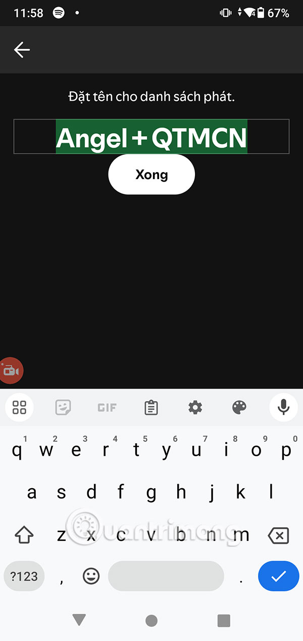 Đổi tên album giai điệu chung Spotify