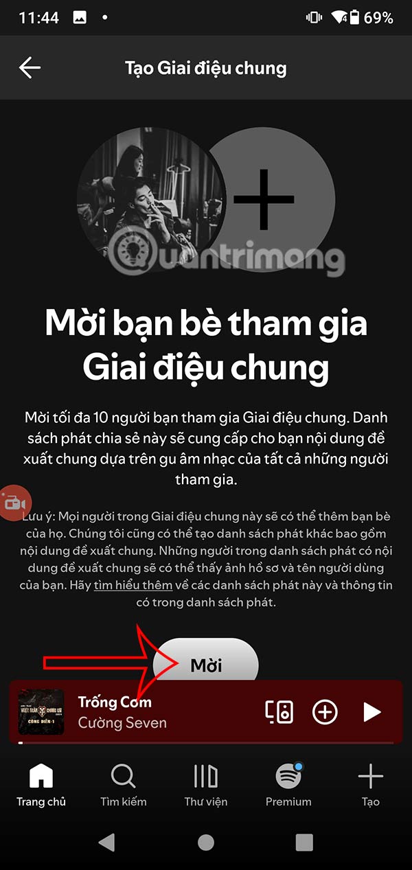 Mời tham gia giai điệu chung