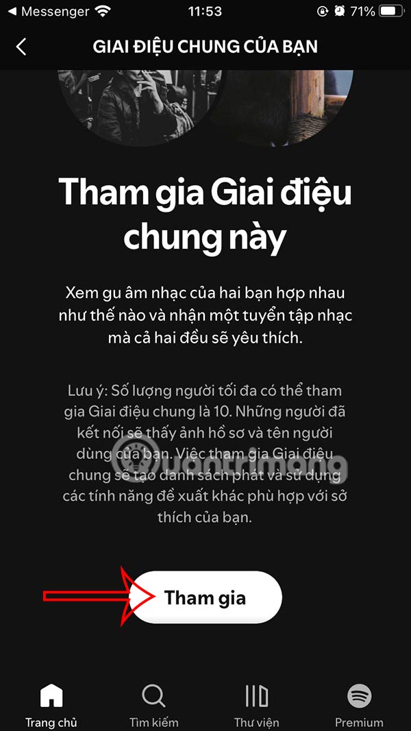 Tham gia giai điệu chung Spotify