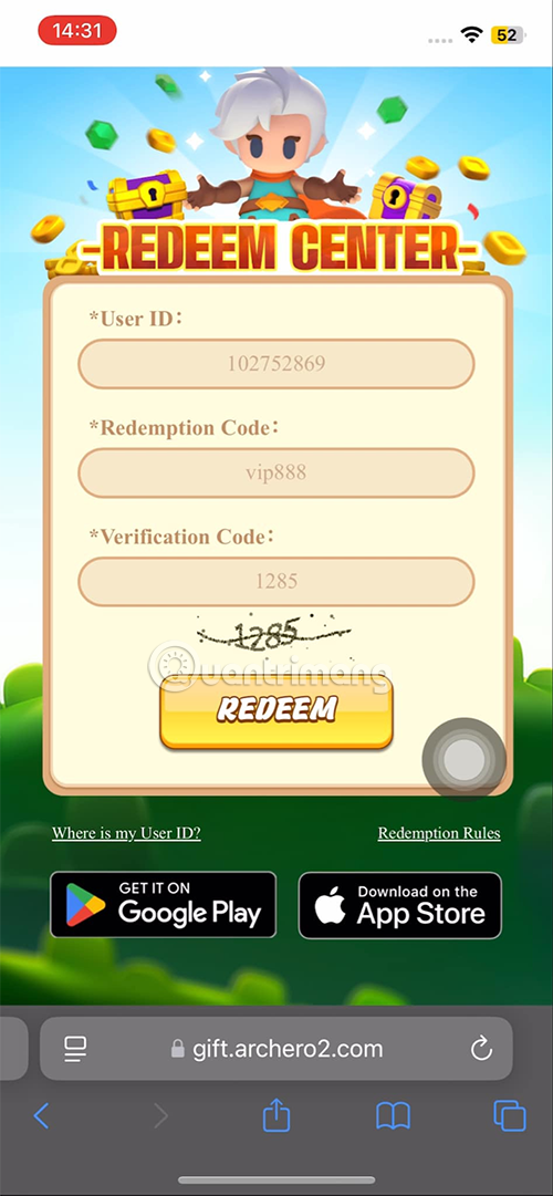 code Archero 2 mới nhất