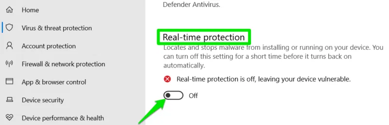 Tắt Windows Defender