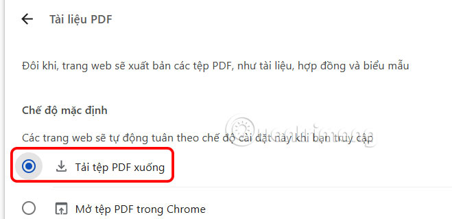 Tắt tự mở PDF tải trên Chrome PC