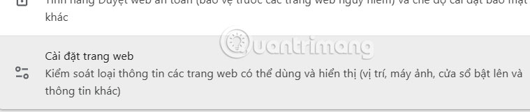 Cài đặt trang web Chrome PC