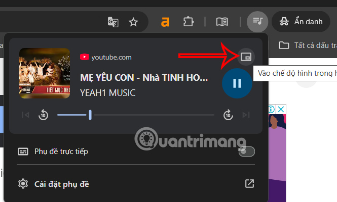 Chế độ PiP Chrome 