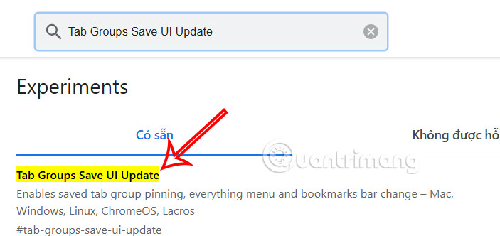 Chỉnh nhóm tab Chrome