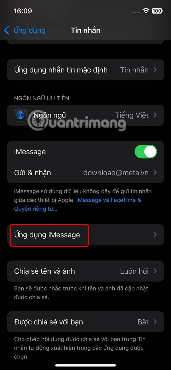 Ứng dụng iMessage