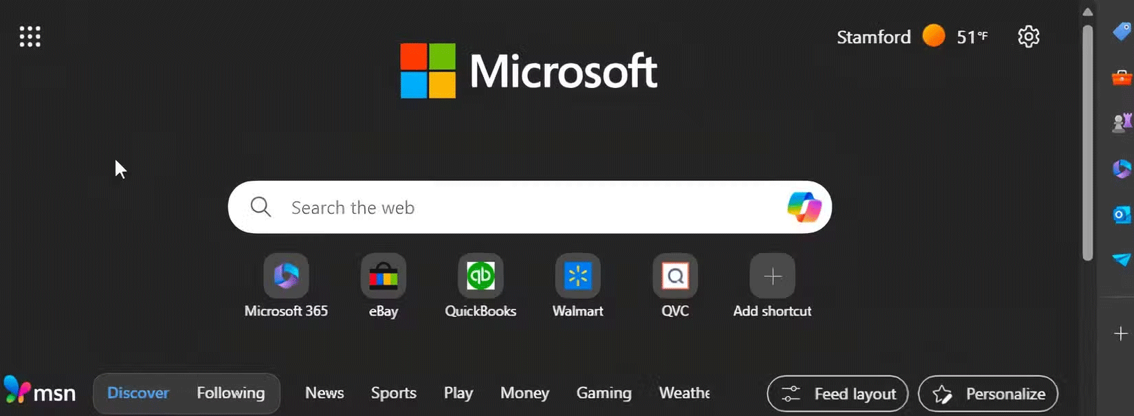 Trình duyệt Microsoft Edge.