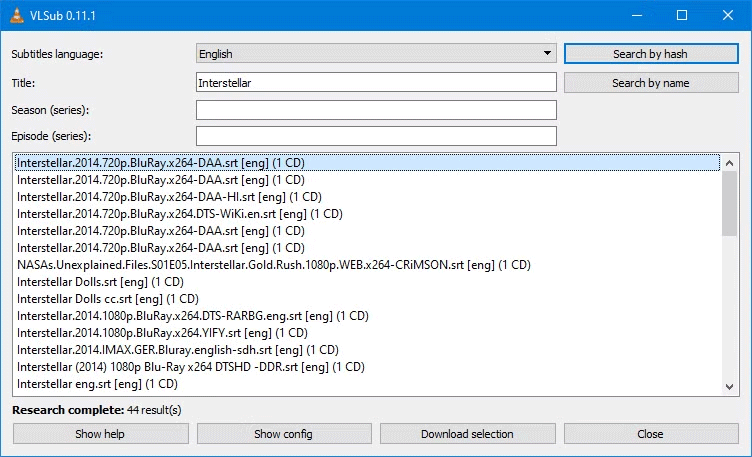Sử dụng VLSub trong VLC Media Player.