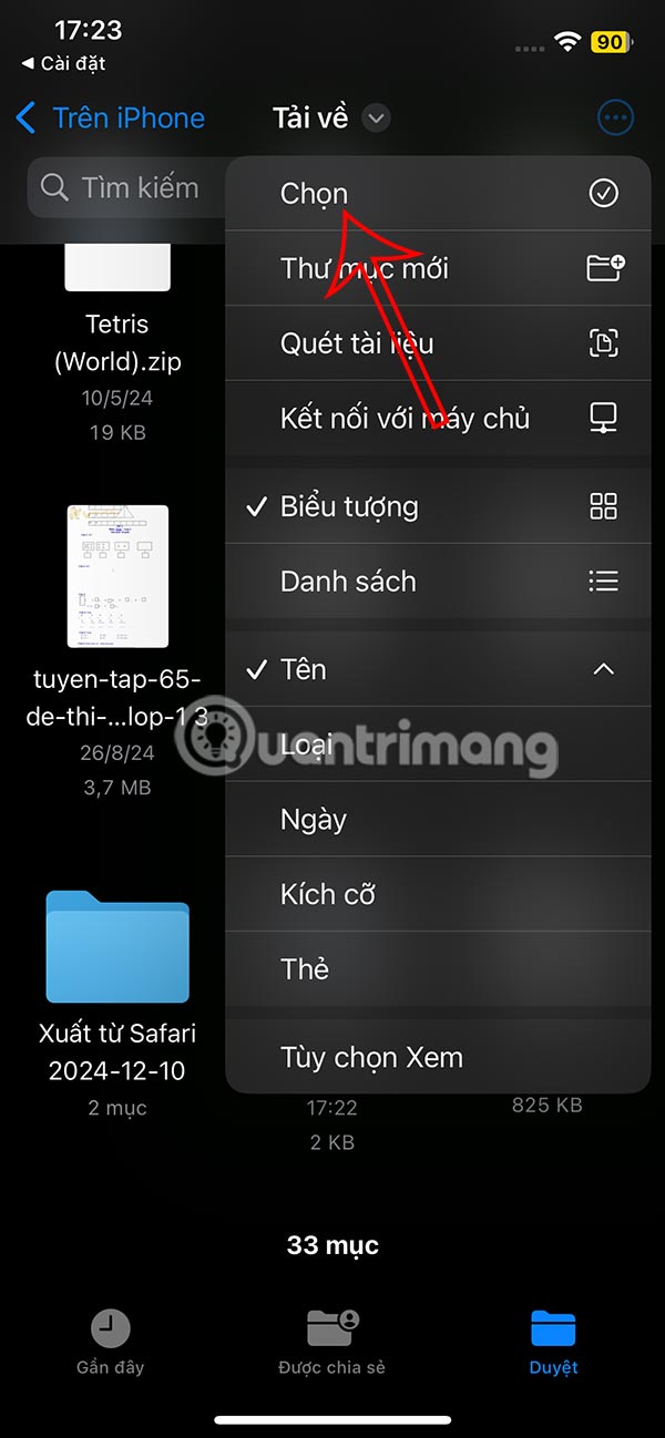 Chỉnh dữ liệu