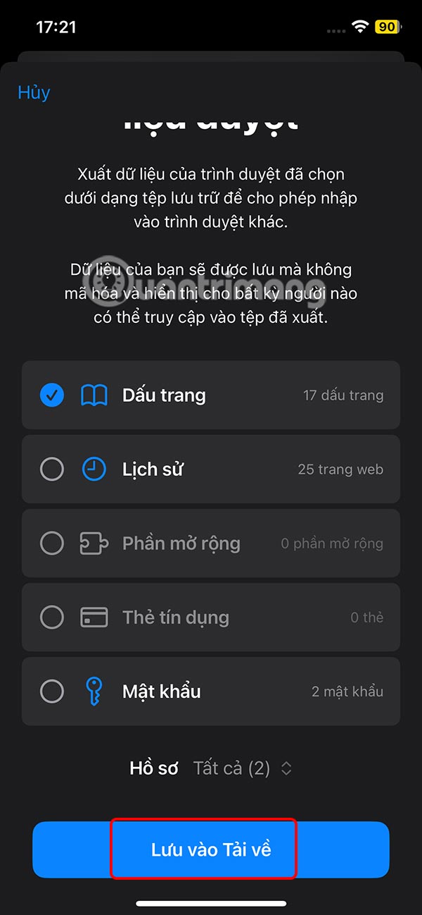 Tải dữ liệu
