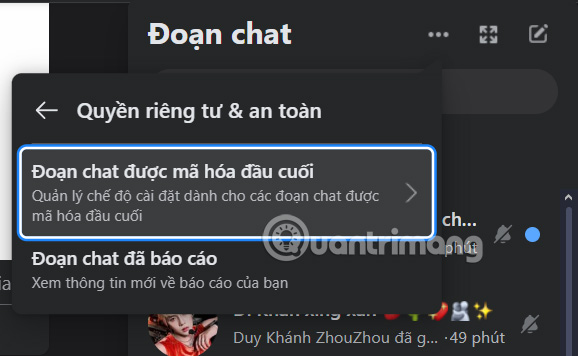 Messenger PC end-to-end encrypted chat